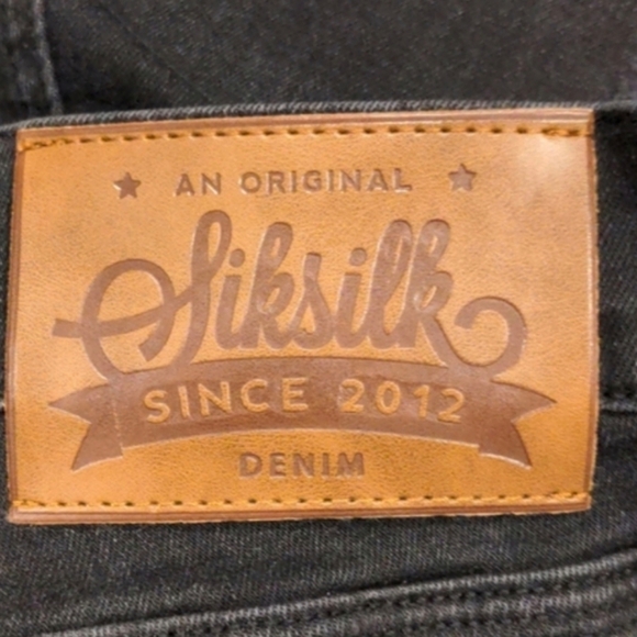 SikSilk Black Distressed Skinny Fit Denim Shorts - Picture 3 of 8